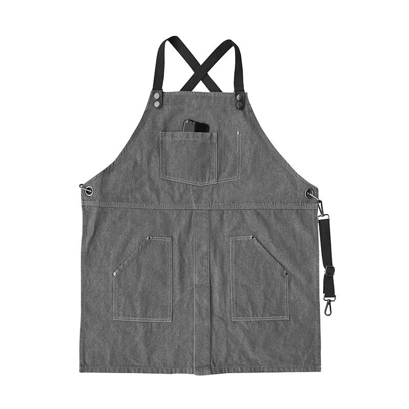 牛仔围裙工作服定制logo罩衣