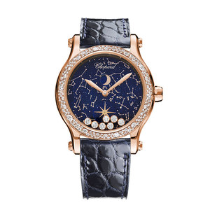 Chopard萧邦36mm月相机械腕表女士蓝色手表限量款新年礼物送女友