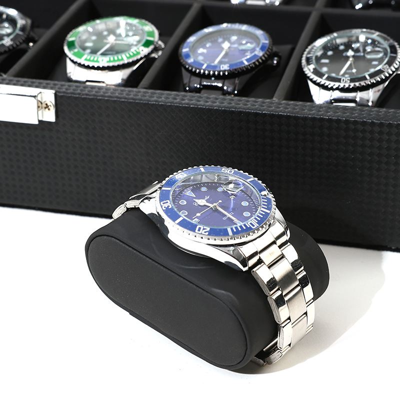 现货批发12位编织纹礼品盒手表表收纳皮箱皮盒PU全手表展示盒子箱