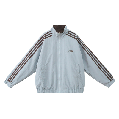 艾上朵女童秋季翻领两面穿外套