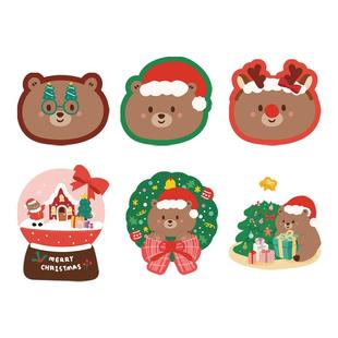 ISUKA一树家｜可可熊系列可爱卡通圣诞节贺卡明信片高级感新年元旦儿童生日礼物手写信纸信封祝福空白小卡片