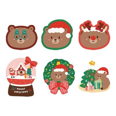 可可熊系列圣诞节新年贺卡明信片