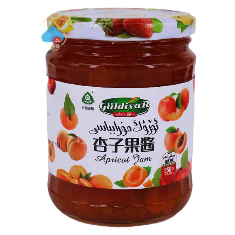 古丽迪雅杏子果酱550g玻璃瓶装900g新疆特产伊犁果肉果酱guldiyar