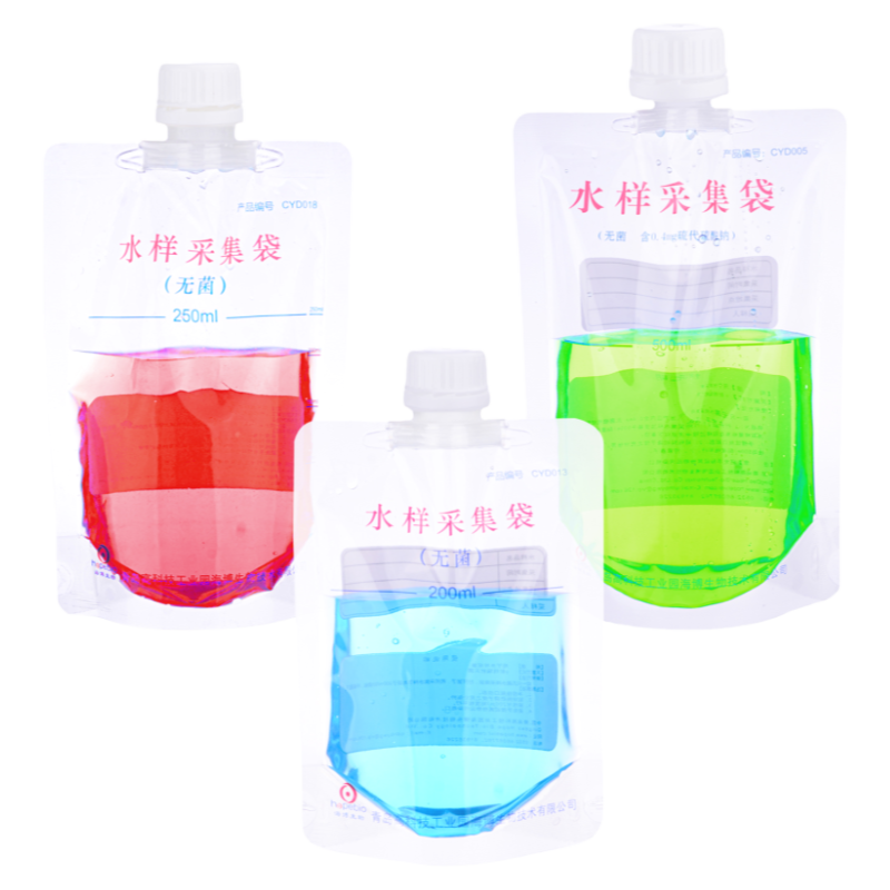 无菌水样采集袋500ml/200ml 即用无菌水质采样袋 含硫无菌采样袋 海博生物CYD004/CYD005/CYD01