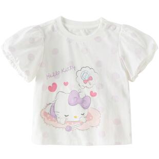 HelloKitty联名戴维贝拉儿童短袖T恤2026夏装新款女童纯棉上衣