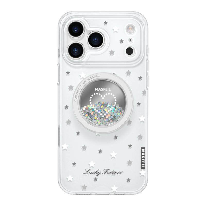 MASFEIL × 星光灿烂适用苹果17Promax手机壳新款Ro9磁吸带支架iPhone16Pro保护套高级感ip15pm好看简约女14