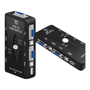 KVM切换器vga电脑显示器4进1出切换鼠标键盘kvm USB打印机共享器