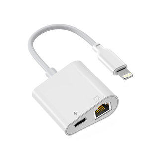 优联适用苹果手机lightning接网线转接口iphone15/14/13/11直播12以太网连接器ipad网卡直连网络平板有线上网