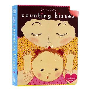进口英文原版正版 Counting Kisses 数亲亲儿童绘本纸板书 Karen Katz 凯伦卡茨 亲爱的宝宝 妈妈要亲宝宝几下?