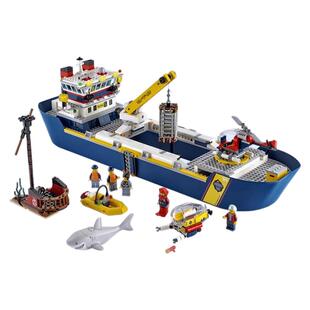 城市系列海洋极地巨轮探险考察船积木60368儿童拼装玩具适用乐高