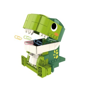 JAKI佳奇小恐龙积木霸王龙玩具文具桌面摆件笔筒儿童新年生日礼物