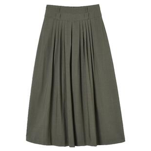 Outlets专柜撤柜正品 OU春装2026新款职场通勤气质大摆长裙半身裙