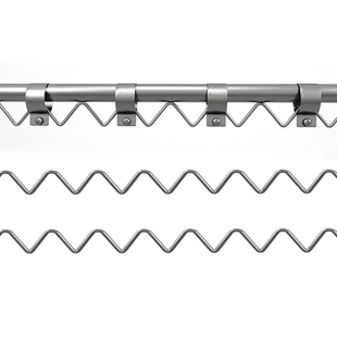 不锈钢晒衣杆304防风波浪线晾衣杆阳台固定式适用16-38管挂衣杆