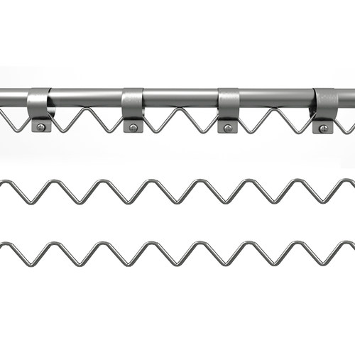 不锈钢晒衣杆304防风波浪线晾衣杆阳台固定式适用16-38管挂衣杆