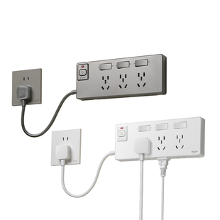 德力西带线扩展插座拓展插排多功能转换器插头防过载插线板排插头