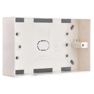 146型明装灰色英标英式开关插座底盒墙壁白色明线盒接线盒布线盒