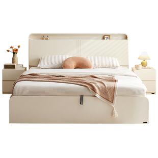 全友家居现代简约1.5m单人落地收纳储物床主卧室1米8双人大床家具