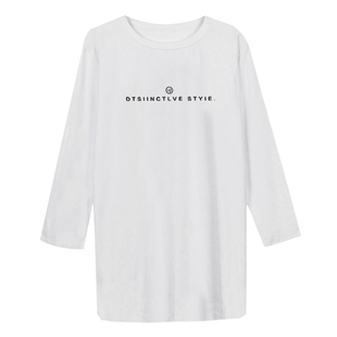 长袖t恤女磨毛港风中长款2025秋冬遮屁股上衣今年流行纯棉打底衫