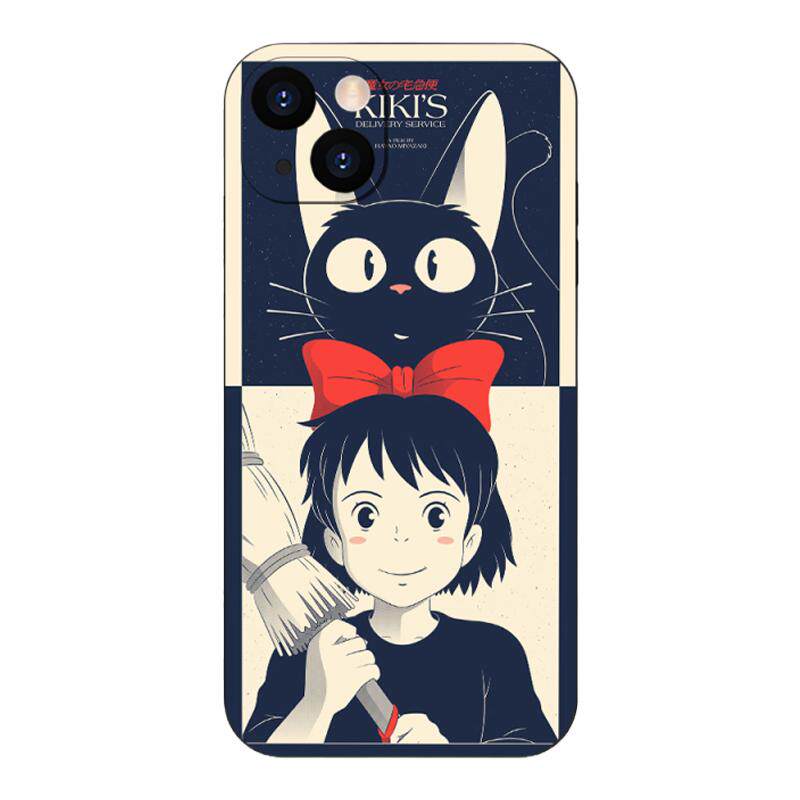 魔女宅急便猫猫适用苹果14全包iPhone15ProMax防摔VIVOIQOO硅胶OPPO华为荣耀小米红米三星一加动漫玻