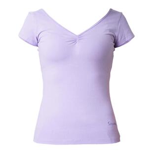 三沙成人V领舞蹈服教师练功服上衣短袖现代舞古典舞形体服套装女