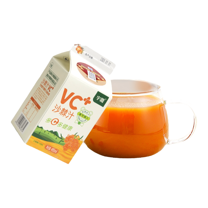宇璐 乳酸菌沙棘果汁承德沙棘果生榨495ml*6承德特产