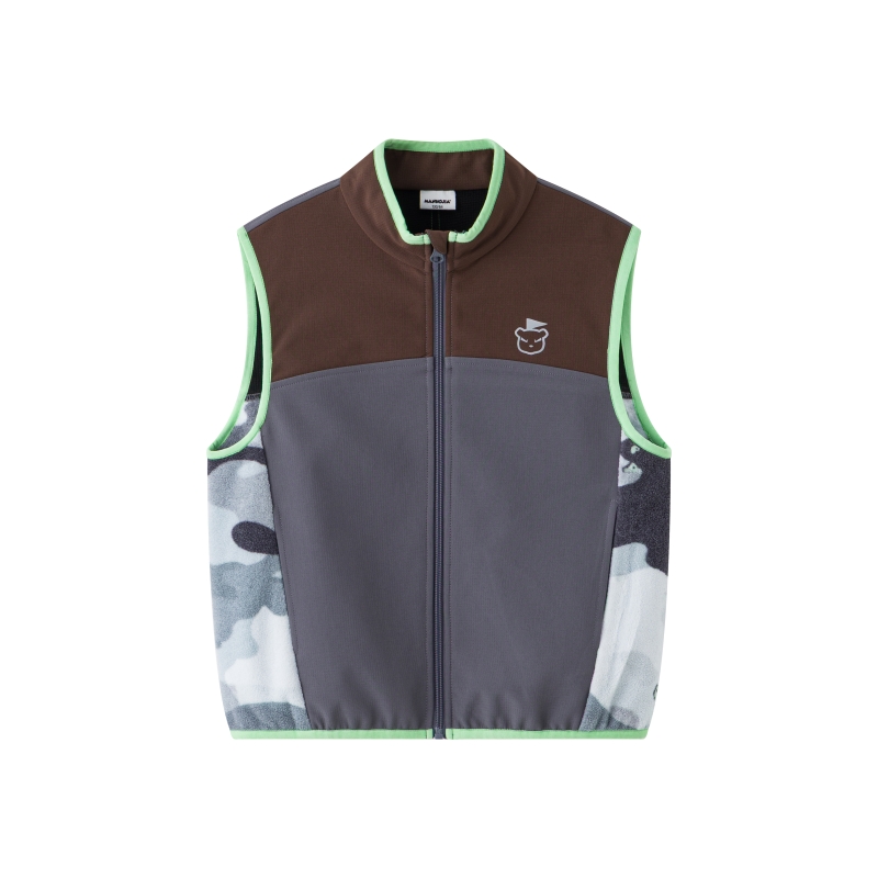 漫画家【迷彩马甲】多色拼接打破单调分层穿搭必备马甲