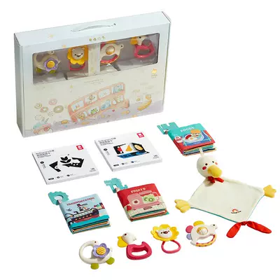 babycare新生儿婴儿礼盒玩具摇铃新生的儿见面礼宝宝满月礼物实用