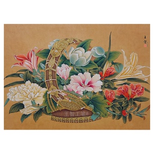 工笔画底稿白描画稿临摹白描底稿线稿李嵩花蓝图夏季手勾直接上色