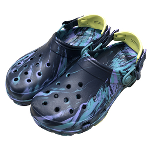 Crocs/卡洛驰国内代购大理石纹特林户外沙滩透气洞洞拖鞋207887