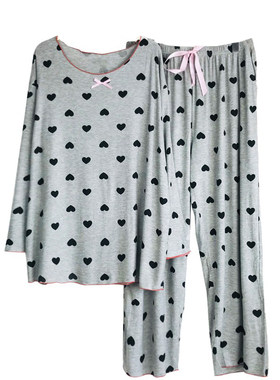 ins夏季空调服莫代尔长袖长裤女