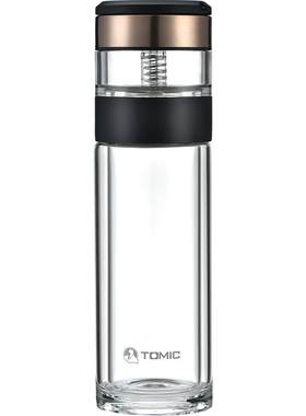 tomic高硼硅玻璃茶水分离银茶隔