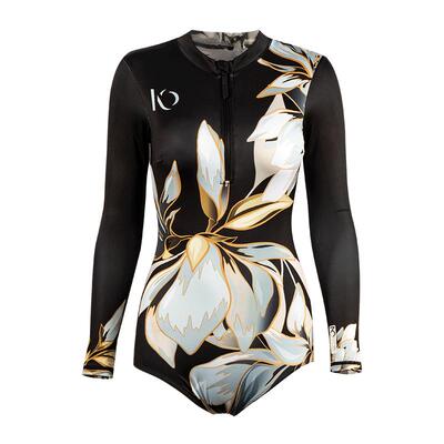 NuJune连体泳衣女长袖防晒速干