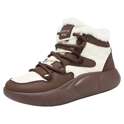 棉鞋女2025新款冬季加绒加厚保暖妈妈鞋大码女鞋41到43高帮运动鞋