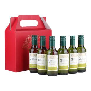 智利原瓶进口小瓶红酒圣丽塔三勋章长相思干白葡萄酒187.5ml正品