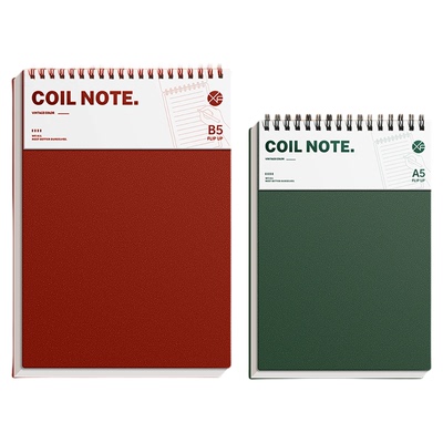 新品B5上翻线圈本复古加厚笔记本A5本子高中大学生考研横线网格