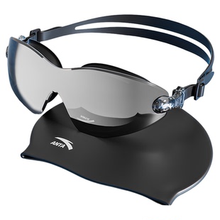 安踏水之瞳中框泳镜男款游泳眼镜专业高清防雾防水女泳帽专用套装