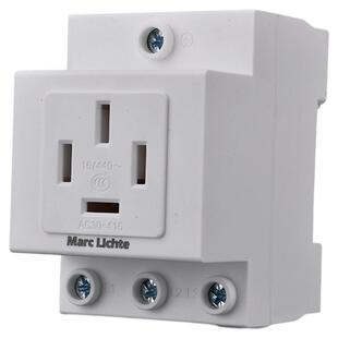 AC30模数化配电箱导轨式插座三相四线4孔380V大功率插16A/25A/32A