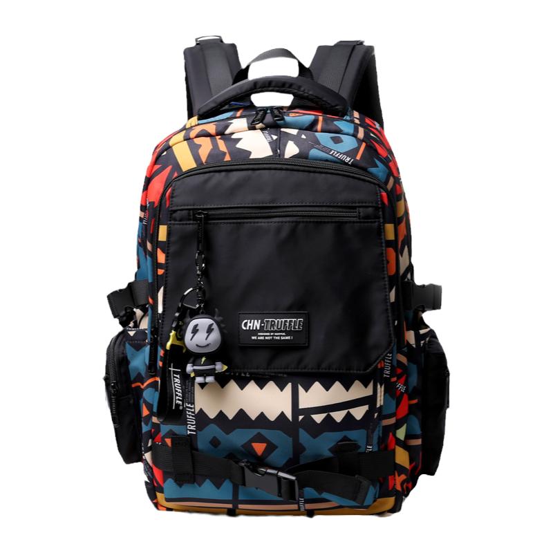 TRUFFLE民族风大容量初中生书包大学生双肩包男女小学生旅行背包