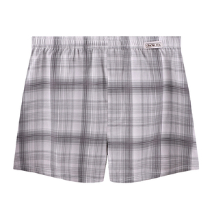 阿罗裤内裤男士纯棉短裤男生宽松四角裤无束缚睡裤男款格子平角裤