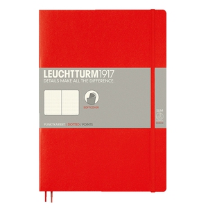 LEUCHTTURM1917德国灯塔经典系列B5软皮笔记本子记事本商务横格笔记本点格方格手账日记本【可定制印名字】