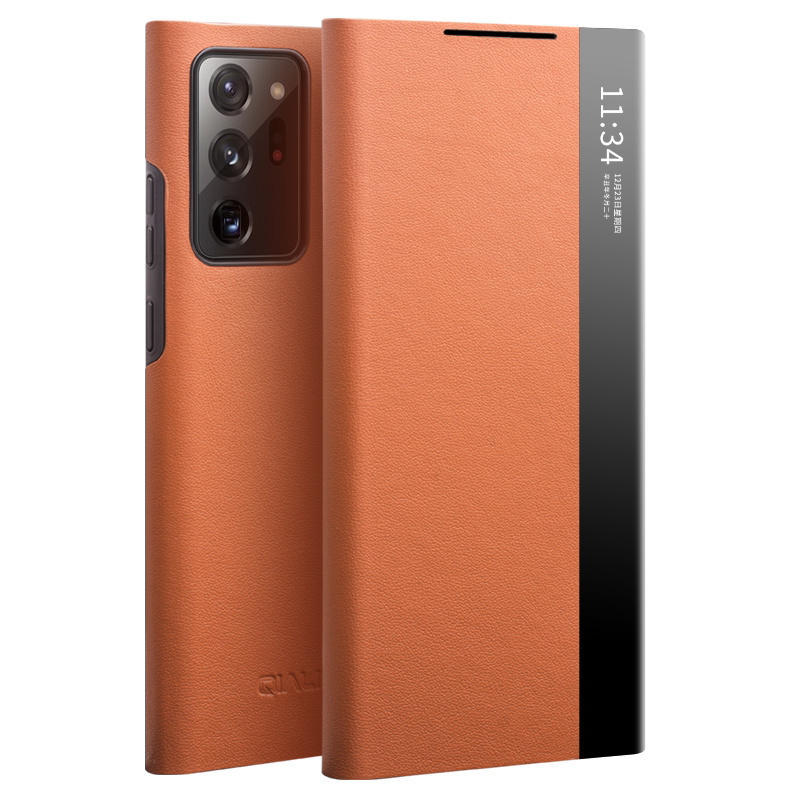 三星note20ultra牛皮奢华手机套