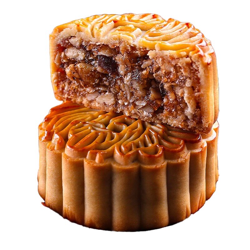 广州月饼金腿五仁荔荣广式传统大月饼双黄莲蓉老式伍仁中秋节送礼