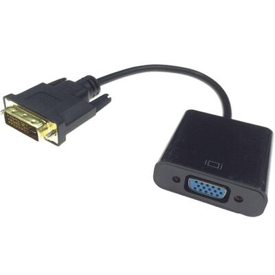 dvi24 1转vga接头台式电脑显卡dvi-d转vga母显示转换器转接线24+1