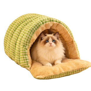 冬天加绒加厚猫窝可拆洗封闭式立体不塌陷猫屋安全感保暖宠物睡窝