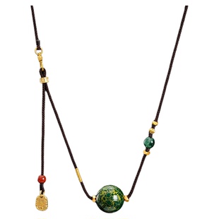 donguan冬官大漆项链漆器小众手工气质高级感原创简约百搭彩瑶苔