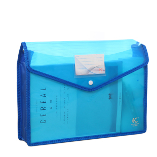 透明文件袋A4按扣塑料档案袋办公用纽扣资料袋防水加厚文件包男女