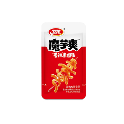 卫龙魔芋爽麻酱味辣条小包装素毛肚解馋零食休闲小吃批发麻辣好吃