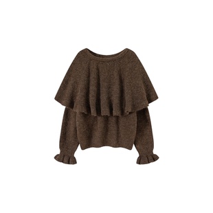 AOSER时尚慵懒宽松小众显瘦百搭圆领披肩套头针织衫网红ins风2616