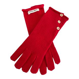 ins加长款纽扣毛线手套女士秋冬季保暖时髦针织五指露二指可触屏