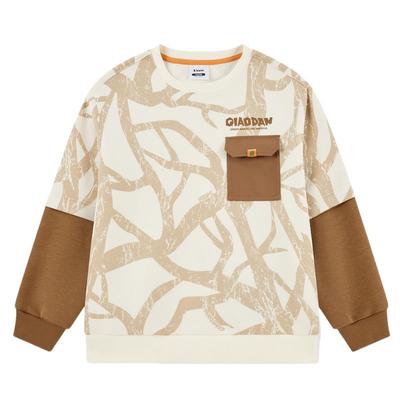 乔丹儿童春秋款男大童假两件卫衣